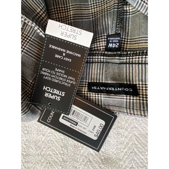 COUNTERPART 24W Pull On Plaid Print Capris - Picture 3 of 7